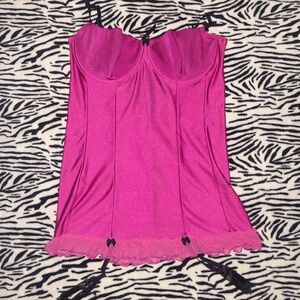 mcbling trashy bow lingerie top